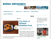 Tablet Screenshot of belizeadventure.ca